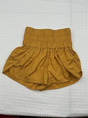 FP Movement by Free People High-Waist Mustard Yellow Shorts